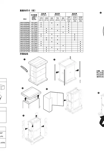 schneider施耐德NetShelter™ SX 防震包装 拆箱与重装指南